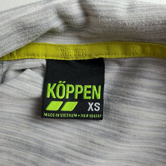 Koppen Womens XS Gray Spacedye Athletic Full Zip Running Jacket  Hand Holes - Picture 8 of 12